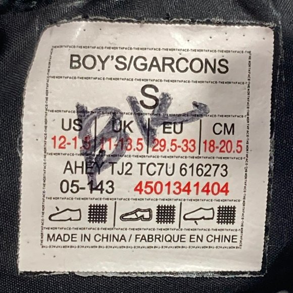 The North Face Nupste Tent Mule II Slippers 4501341404 Black Red Youth 12-1.5 - Picture 9 of 9